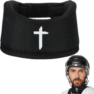 청소년 성인 페인트볼 스하키 보호 장비를 위한 뉴코트 크리스천 하키 넥 가드 크로스 페이스 컷 저항성