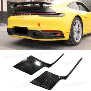 포르쉐 992 911 2019+ 리어 범퍼  커버 에어벤트 스플리터 분배 바디 키트 FRP호환  리얼 카본 파이버