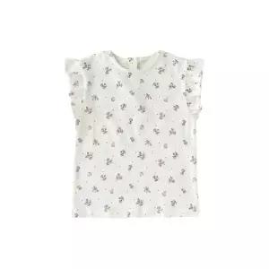 밍크뮤ch 모노플라워프릴티셔츠 백일돌유아베이비어린이집유치원등원룩 (3631433213)