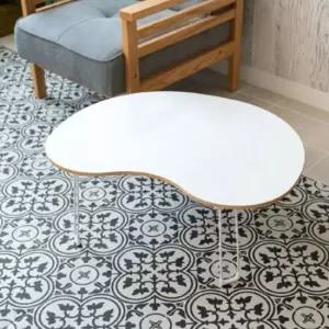 공부좌식책상 폴딩 흰색 곡선 특이한 미니테이블 티테이블 쇼파테이블 좌식테이블