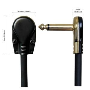 1PCS 15/30CM 기타 패치 케이블 효과 페달호환  직각 1/4
