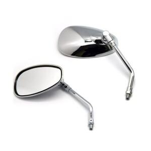 바이크 오토바이 쌍 타원형 사이드 크롬 백미러 Kawasaki Vulcan VN 800 900 1500 2000 Custom Cruiser