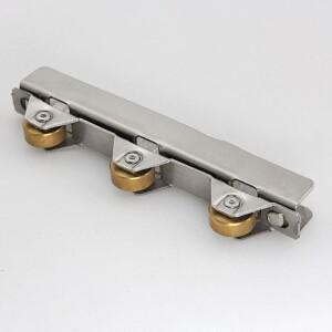 4개/세트 스테인리스 스틸 풀리 롤러 내마모성 3개 구리 휠 트랙 하중 지지  창문