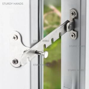 1PCS 스테인레스 스틸 플라스틱 강철 창 알루미늄 합금 내부 및 외부 환기 위치 지정 버팀대 제한 버클