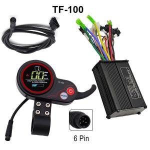 Kugoo M4 전기 스쿠터 용 6 핀 TF-100 LCD 디스플레이 스로틀 키트가있는 48V 20A 500W 브러시리스 모터 사