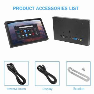 휴대용 모니터 7 인치 1024x600 IPS LCD HDMI 호환 VGA AV 입력 DC  C 전원 화면 PC 노트북 카메라 TV 박스