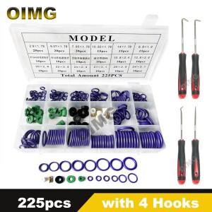 NBR O 링 세트 자동차 AC 시스템 R22 R134a 에어컨 컴프레서 도장 개스킷 고무 수리 와셔 도구 225 개