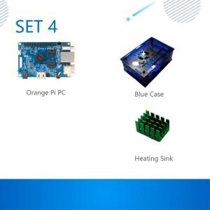 호환 오렌지 파이 PC 세트  블루 케이스 H3 쿼드 코어  1GB 지지대  Lubuntu 리눅스안드로이드 미니