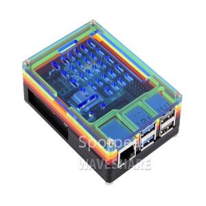 호환 라즈베리 파이 5 무지개 아크릴 케이스 방열판 팬과 호환 가능