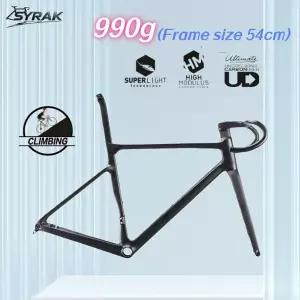 SYRAK T1100 경량 카본 로드 바이크 프레임 T47 UDH 행어 스루 액슬 142*12mm 최대 타이어 700*38C 디스크