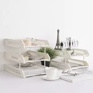 이지컨사인 트레이 학습업무집중 A4용지 데스크 3단정리 서류보관