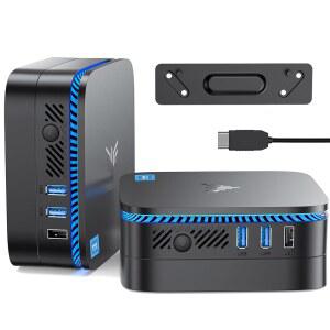 캠루이 AK1PLUS 미니 PC 인텔 알더 레이크 N97 컴퓨터(600만 캐시 최대 3.60GHz) 16GB RAM 512GB M.2 SSD 데스크톱 컴퓨터 비즈니스 홈 오 학교용 4K UHD WiFi