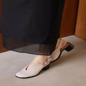 [지쎄]천연가죽 국내수제화 모비나 슬링백 GIS-46234