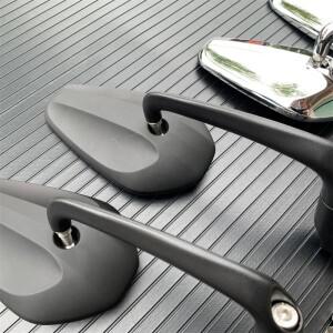 바이크 오토바이 크롬 블랙 L-바 레트로 타원형 백미러 사이드 E9 마크 혼다 야마하 스즈키 카페 레이서 커