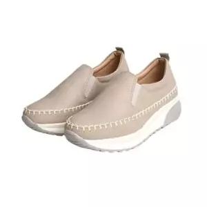 스티치 포인트 여성 슬립온 끈없는 운동화 키높이단화 WFKW220