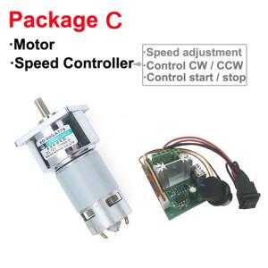 마이크로 영구 자석 고토크 24V DC 기어 모터 12 볼트 저속 5-500RPM 조정 가능한 속도 반전