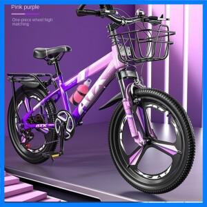 TULX 어린이 산악 자전거 아름다운 듀얼 컬러 디자인 확대 바구니 전문 충격 흡수 경량 라이딩