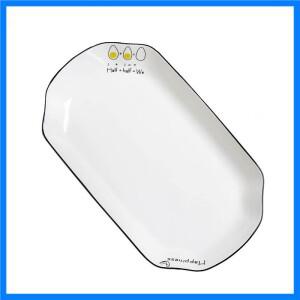 대형 직사각형 세라믹 생선 접시 전자레인지 사용 가능 찜 및 구이용 생선 접시 반쪽 생선 접시 가정용 식