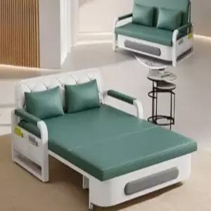 접는 침대 접이식 더블 프레임 수납형 소파베드 2인용 패브릭 수납침대