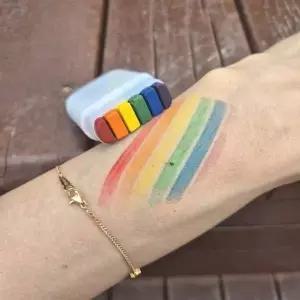 페이스페인팅 분장 6색 응원 레인보우 할로윈 크레용