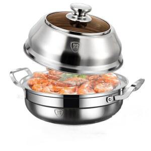 인덕션 찜냄비 스텐냄비 효율적인 1cm 대형 2단찜냄비 찜솥세트 28CM 30cm