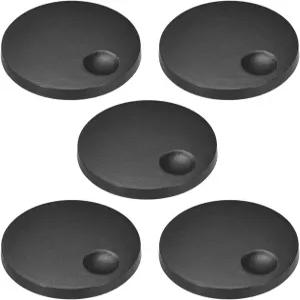 인코더 코드 스위치용 uxcell 5pcs 포텐티오미터 제어 노브 아크릴 볼륨 톤 블랙 D 타입 6mm