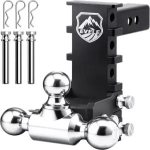 오프로드 조절식 트레일러 히치 트라이볼 마운트 핏 2인치 리시버 트럭 RV 보트 ATV/UTV용 6인치 상승/강하