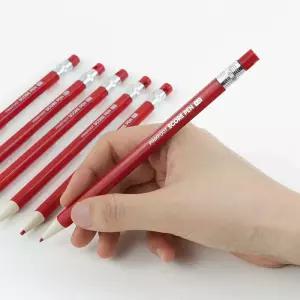 노크식 빨강 채점펜 16개 1세트색연필 시험 컬러슬 미술 빨간 그림