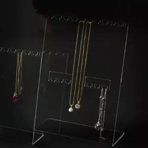 아크릴 상품진열대 목걸이 2단소 전시대 소받침대 소선반 거치대 투명 촬영