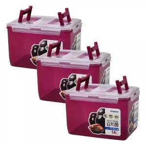 코멕스 뚜껑이 더 튼튼해진 김치통 마젠타 14L X 3개