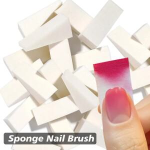 10-50개 삼각형  스펀지 네일 브러쉬 그라데이션 효과 페인팅 젤 헤일 염색 도구 DIY 메이크업 매니큐어
