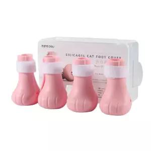 애완동물발커버 고양이 핑크스크래쳐 톱관리 스크래쳐 애견용품 신발 고양이신 스크래치방지 고양이톱 보호