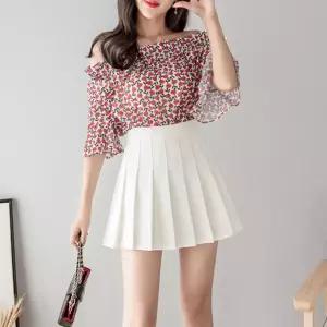 플리츠 미니 스커트 테니 스 골프 G124552예쁜치마 예쁜 여성 주름 플레어 패션