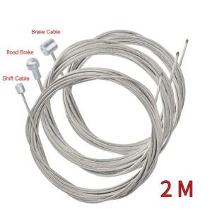 5pcs 2M 자전거 브레이크 라인 스테인레스 스틸 기어 시프트 케이블 도로 속도 고정 내부 와이어