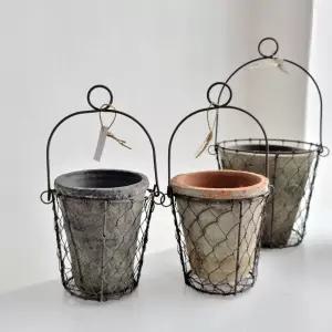 빈티지 천연 이끼 철망 토분 D10디자인화분 실내 식물 인테리어 소품 정원 꾸미기 장식
