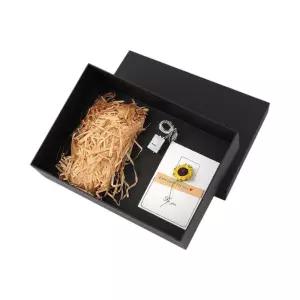 조명 선물상자 (28x20cm 블랙 썬플라워) DK84포장 박스 기프트 문구용품 사무 탁상정리 케이스 전구