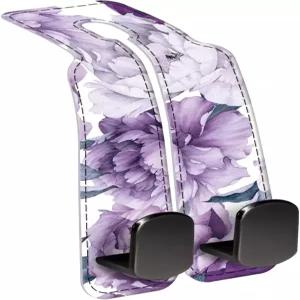 AXBSAKDI 카시트 백 수납 헤드레스트 후크 프리미엄 가죽 더블 메탈 지갑 천 가방용 행거 정리함 자동차