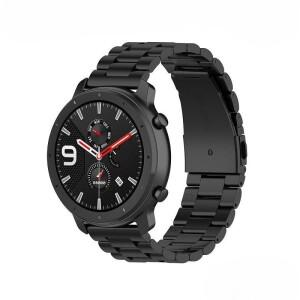 Amazfit GTR 42mm/47mm용 3구 스테인레스 스틸 시계 스트랩 금속