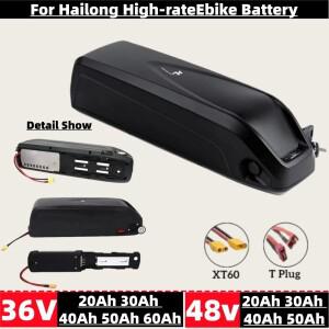 하이롱 18650 36V 48V 52V 10Ah 전동 스쿠터 배터리 바팡 250W-1500W 고출력 전기차용 +충전기