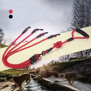 강아지 로프 리드줄 산책 목줄 손잡이 외출용 4in1애견 체인 대형견 용품 개줄 리드