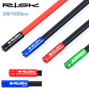 자전거 브레이크 시프트 케이블 엔드 캡 알루미늄 합금 하우징 페룰 드레일러 크림프 더스트 커버 4mm 2개