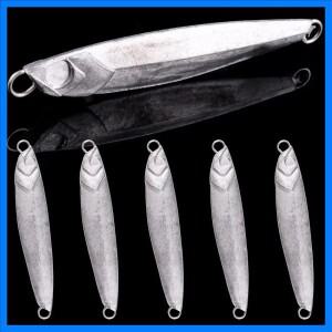 20pcs Unpainted 바디 낚시 금속 지그 7g-40g 지그 바다 낚시 숟가락 미끼 싱킹 루어 지그 바이브 블레이드