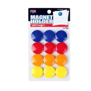원형자석홀더 (대 32mm 24개입) 냉장고 게시판자석 파티션 고리 동그라미 보드 화이트보드