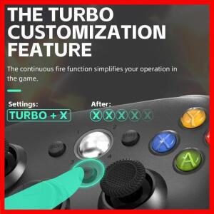 듀얼 진동 터보 인체공학적 게임패드를 갖춘 Xbox 360 슬림 및 PC 윈도우 게임용 DATA FROG 무선 컨트롤러