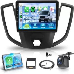 포드 트랜짓 2013-2019용 8코어 6G+128G 안드로이드 15 카 스테레오 라디오 무선 카플레이 오토 9인치