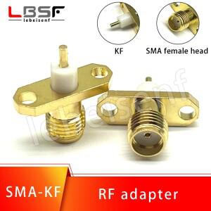 SMA-KF RF 어댑터 SMA 암 커넥터 2홀 다이아몬드 모양 플랜지 시트 외부 나사 내부 구멍