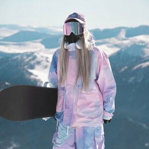 스노우보드복 세트 밀리터리 그라데이션 사이즈 여자 스키복 오버핏 슈트 방풍 보드복