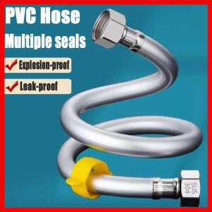 G1/2 범용 고압 샤워 호스 20cm ~ 200cm PVC 방폭 튜브 안티 와인딩 유연한 파이프 욕실 액세서리