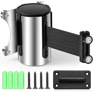 식료품 소매점 경기장용 스테인리스 스틸 케이스가 있는 Singhow 1개의 접이식 벨트 배리어 벽걸이 마운트