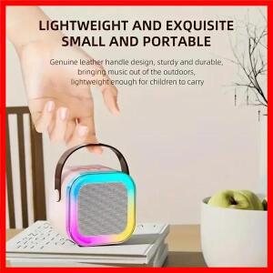 가라오케 기계 휴대용 블루투스 5.3 PA 스피커 시스템 1-2 무선 마이크 홈 가족 노래 어린이 선물